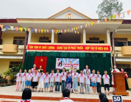 Ảnh Lễ kết nạp Đội viên năm học 2024 - 2025.